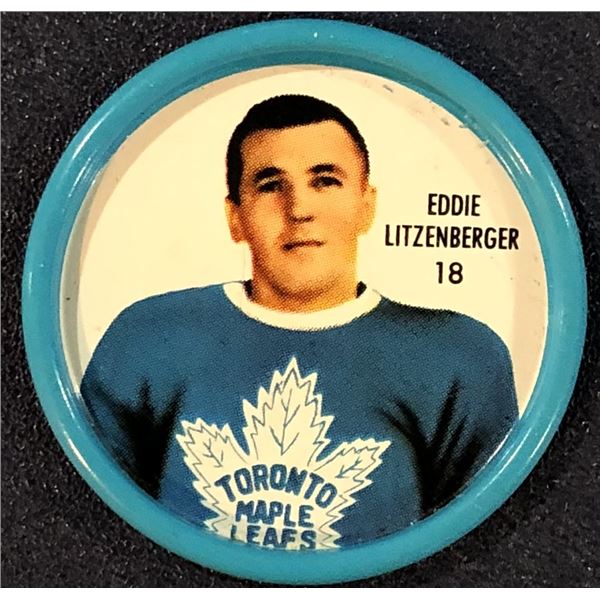 1962-63 SHIRRIFF NHL ALL STARS METAL COIN - EDDIE LITZENBERGER (HOF)