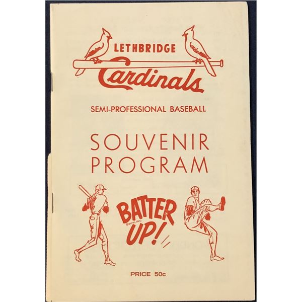 1964 LETHBRIDGE CARDINALS GAME PROGRAM