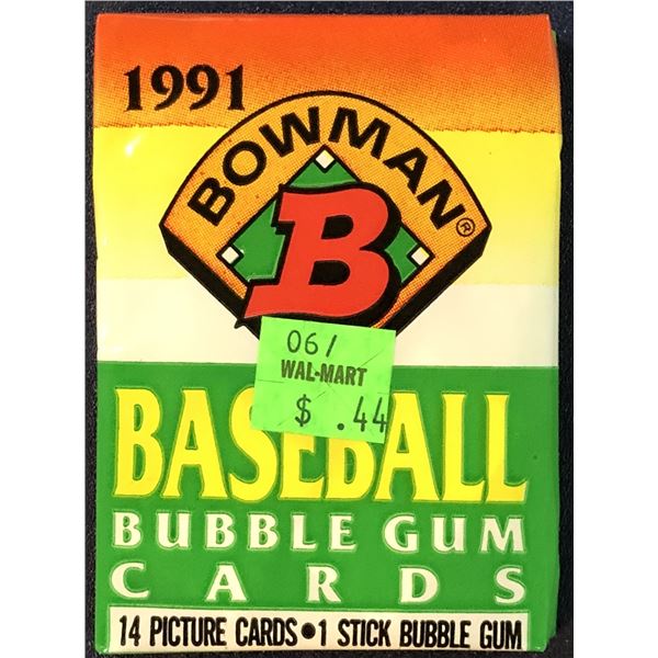 1991 BOWMAN BASEBALL CELLO PACK