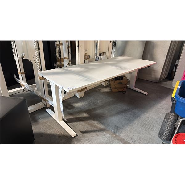 OFITA WHITE 78"X31" ELECTRIC SIT/STAND COMPUTER TABLE