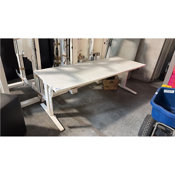 OFITA WHITE 78"X31" ELECTRIC SIT/STAND COMPUTER TABLE