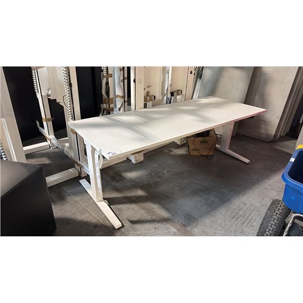 OFITA WHITE 78"X31" ELECTRIC SIT/STAND COMPUTER TABLE