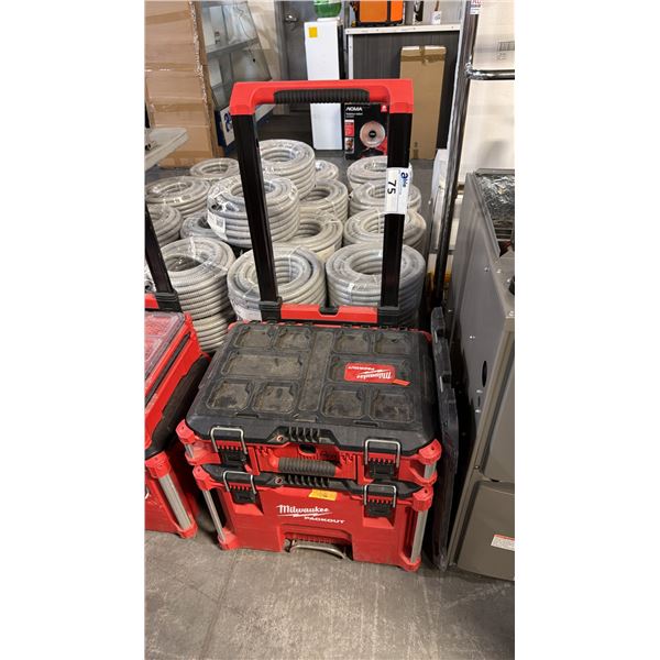 MILWAUKEE PACKOUT RED AND BLACK  2 LEVEL MODULAR TOOL BOX STORAGE SYSTEM