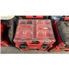 Image 2 : MILWAUKEE PACKOUT RED AND BLACK  3 LEVEL MODULAR TOOL BOX STORAGE SYSTEM WTH SMALL PARTS ORGANIZER