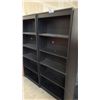 Image 2 : 3 BLACK ASSORTED 6' BOOKCASES