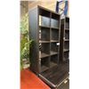 Image 2 : BLACK 8 COMPARTMENT BOOKSHELF APPROX 4'H