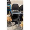 Image 1 : 10 BLACK PLASTIC STACKING CHAIRS