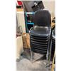 Image 2 : 10 BLACK PLASTIC STACKING CHAIRS