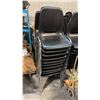 Image 2 : 10 BLACK PLASTIC STACKING CHAIRS