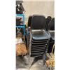 Image 2 : 10 BLACK PLASTIC STACKING CHAIRS