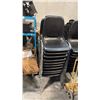 Image 2 : 10 BLACK PLASTIC STACKING CHAIRS