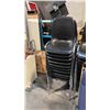 Image 1 : 10 BLACK PLASTIC STACKING CHAIRS