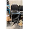Image 2 : 10 BLACK PLASTIC STACKING CHAIRS