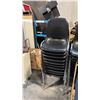 Image 1 : 10 BLACK PLASTIC STACKING CHAIRS
