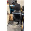 Image 2 : 10 BLACK PLASTIC STACKING CHAIRS