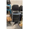 Image 3 : 10 BLACK PLASTIC STACKING CHAIRS