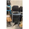 Image 2 : 10 BLACK PLASTIC STACKING CHAIRS