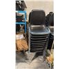 Image 2 : 10 BLACK PLASTIC STACKING CHAIRS