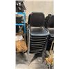 Image 2 : 10 BLACK PLASTIC STACKING CHAIRS