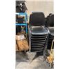 Image 2 : 10 BLACK PLASTIC STACKING CHAIRS