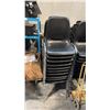 Image 2 : 10 BLACK PLASTIC STACKING CHAIRS