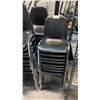 Image 2 : 8 BLACK PLASTIC STACKING CHAIRS