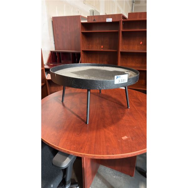BLACK 24" ROUND COFFEE TABLE