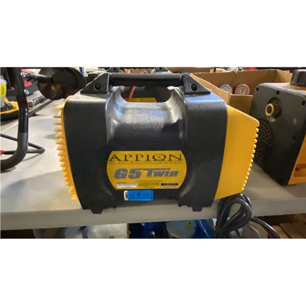 APPION G5TWIN BLACK AND YELLOW PORTABLE REFRIGERANT RECOVERY MACHINE