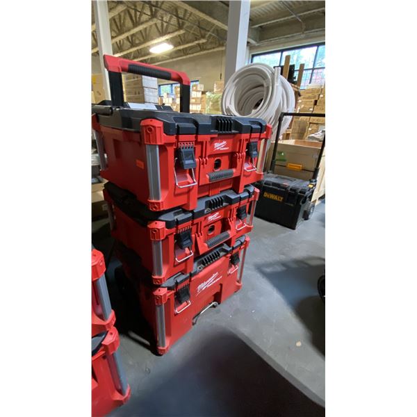 MILWAUKEE PACKOUT RED AND BLACK  3 LEVEL MODULAR TOOL BOX STORAGE SYSTEM