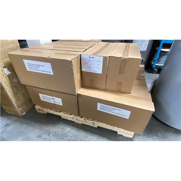 PALLET OF 14 BOXES OF APPROXIMATELY 10 UNITS EACH OF RG-100 FLEXIBLE JOINT FOR AC/HEAT PUMP SYSTEMS