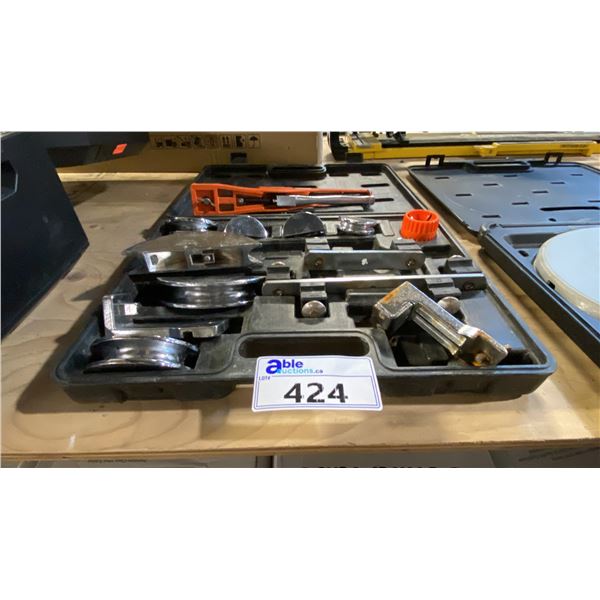 VEVOR RATCHETING PIPE TUBE BENDER KIT IN HARD TRANSPORT CASE *MAY HAVE MISSING PIECES*