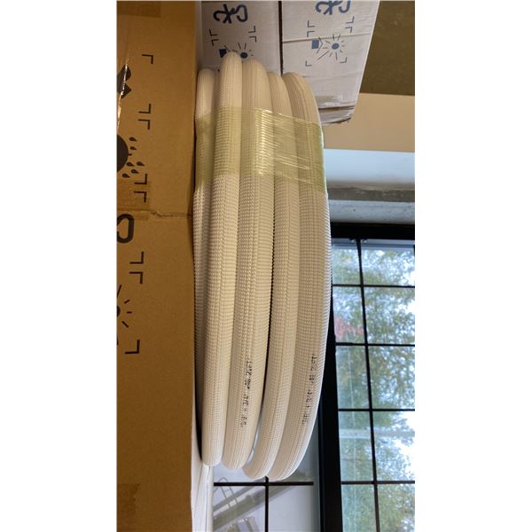 GROUP OF 4 3/8"X3/4"X49.21FT INSULATED PAIR COPPER COILS