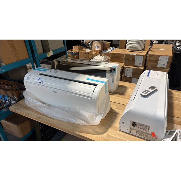 4 ASSORTED OUT OF BOX INDOOR SPLIT SYSTEM HEAT PUMPS