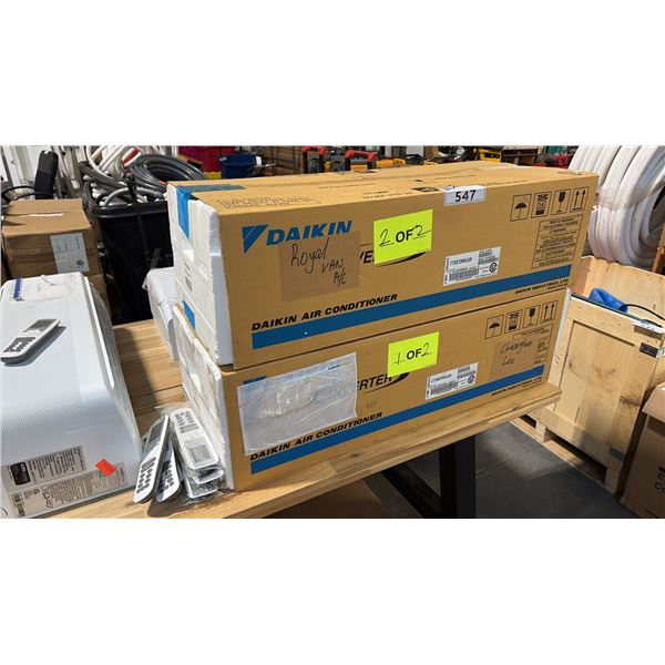 2 DAIKEN INDOOR SPLIT SYSTEM HEAT PUMPS IN BOXES