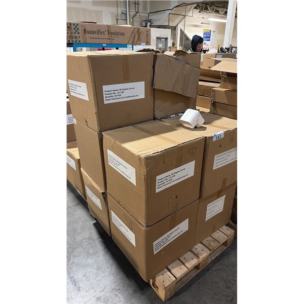 10 BOXES OF CZ-100 90 DEGREE CORNER PVC COUPLER 64/BOX