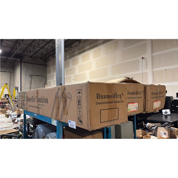 HUAMEIFLEX CLASS 1 B1 GRADE FLEXIBLE FOAM PIPE INSULATION TUBE 3-IN BOX