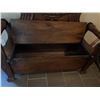 Image 4 : Ornate Carved Wood Hall Tree With Mirror Bench