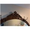 Image 6 : Ornate Carved Wood Hall Tree With Mirror Bench
