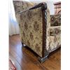 Image 2 : Upholstered Armchair With Carved Wood Detail