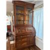 Image 1 : Walnut Roll-Top Secretary Bookcase Desk
