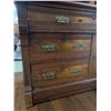 Image 7 : Walnut Roll-Top Secretary Bookcase Desk