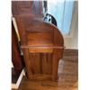 Image 8 : Walnut Roll-Top Secretary Bookcase Desk