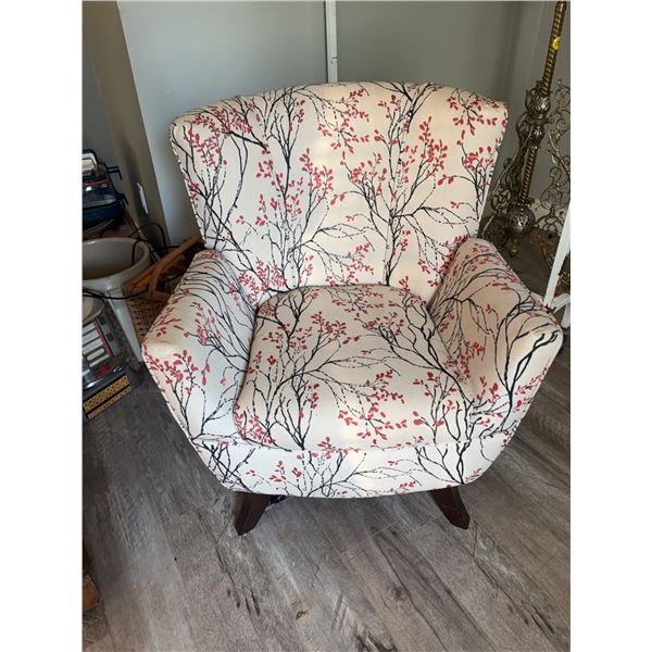 Upholstered Armchair With Botanical Print