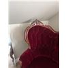 Image 4 : Carved Wood Victorian Red Velvet Settee