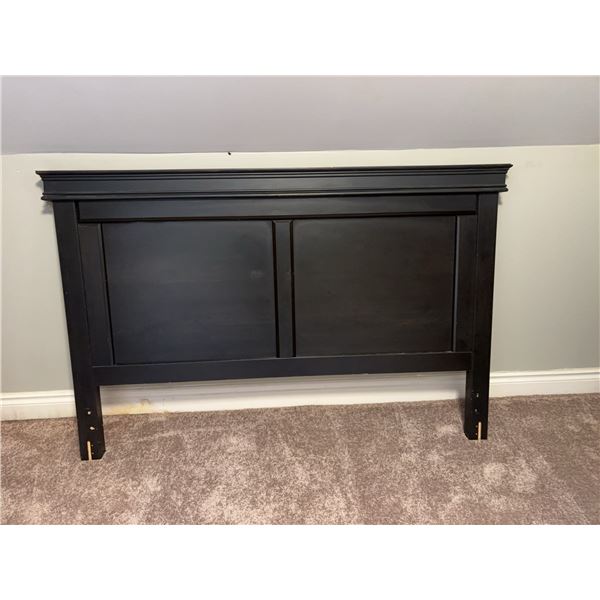 Black Wood Queen Size Headboard