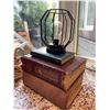 Image 2 : Decorative Lantern, Metal Lamp, Books, and Tray