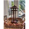 Image 3 : Decorative Lantern, Metal Lamp, Books, and Tray