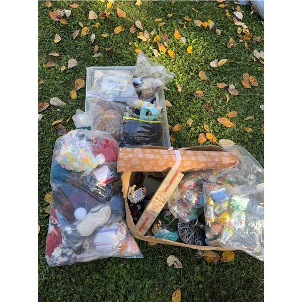 Crafting Supplies and Vintage Christmas Décor Lot