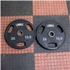 Image 1 : BAILIFF SEIZED: 2X UMAX RUBBER WEIGHT PLATES 35LB