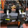 Image 1 : BAILIFF SEIZED: 2X UMAX RUBBER DUMBBELLS 32.5LB